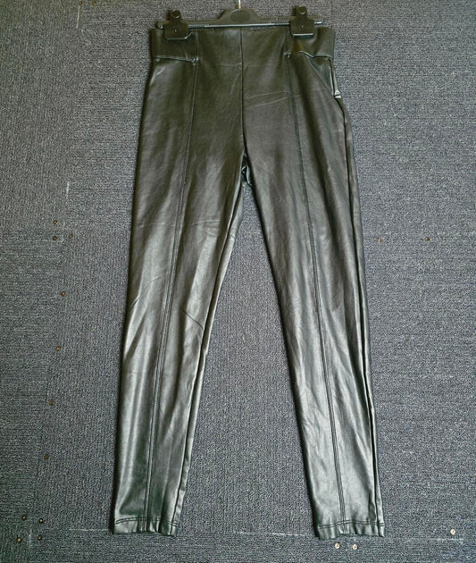 Marks & Spencer Black Faux Leather Skinny Leggings – Size 10 (Regular)