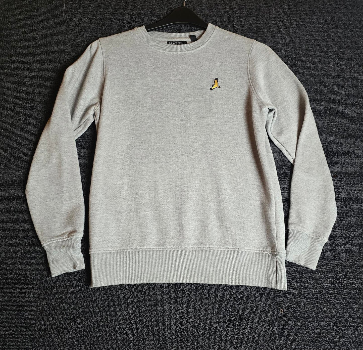 Brave Soul Mens Grey Sweater Size Small Polyester Cotton