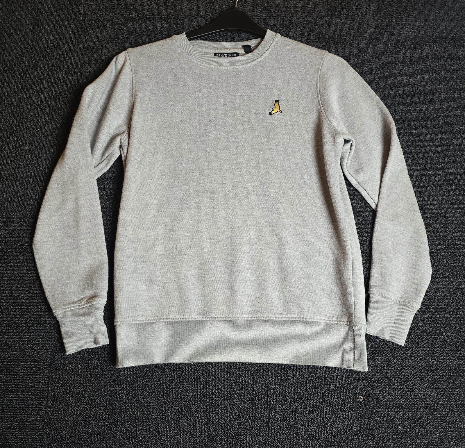 Brave Soul Mens Grey Sweater Size Small Polyester Cotton