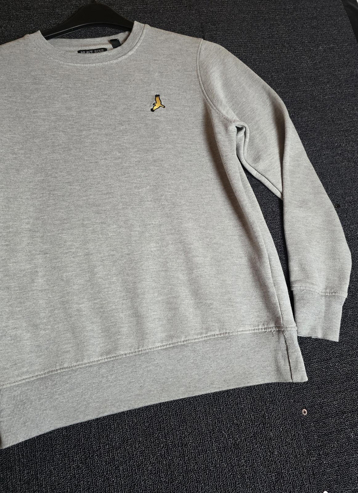 Brave Soul Mens Grey Sweater Size Small Polyester Cotton