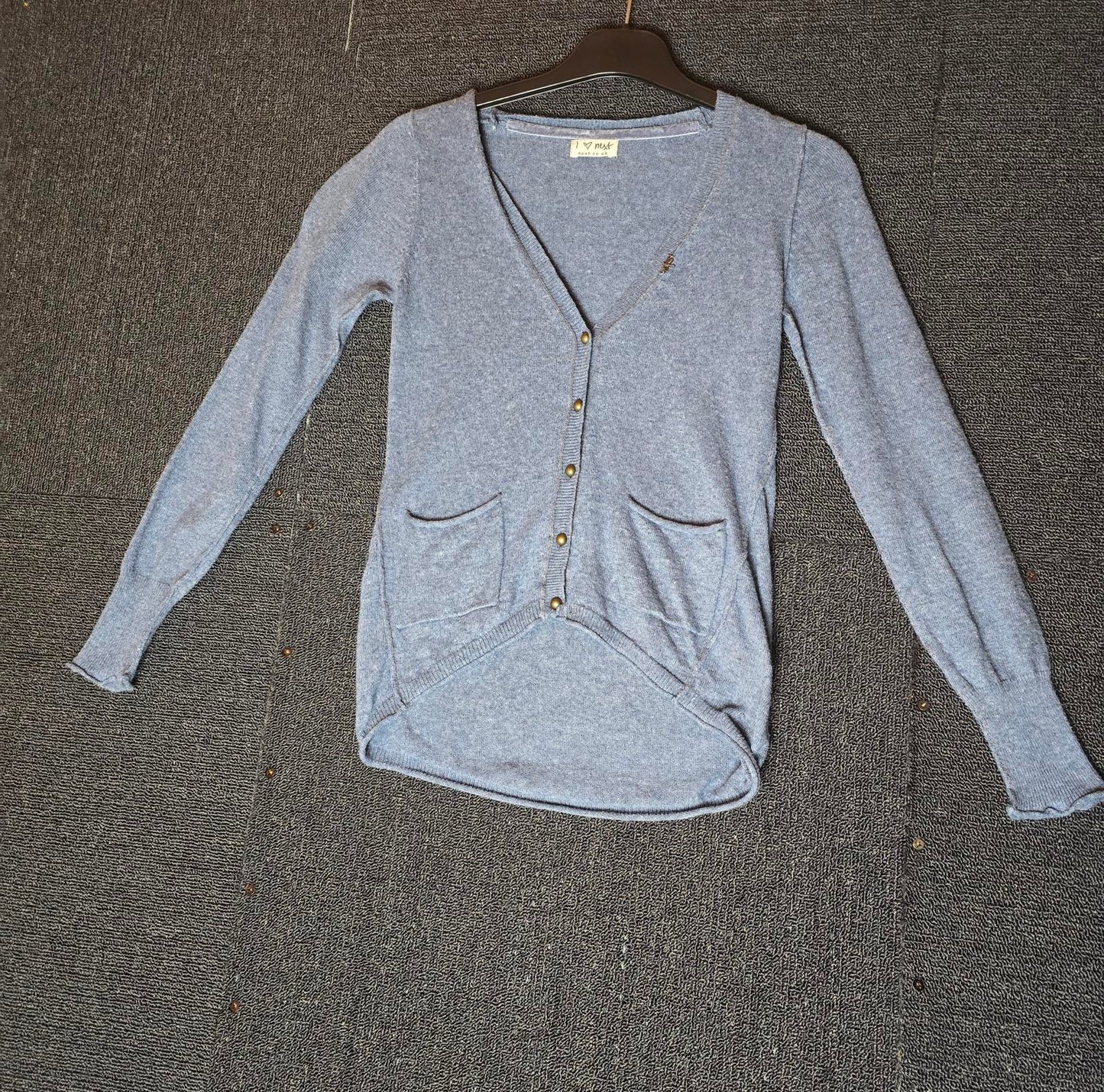 Next Girls Blue Cardigan with Pockets – Age 11 Years – Cotton Blend
