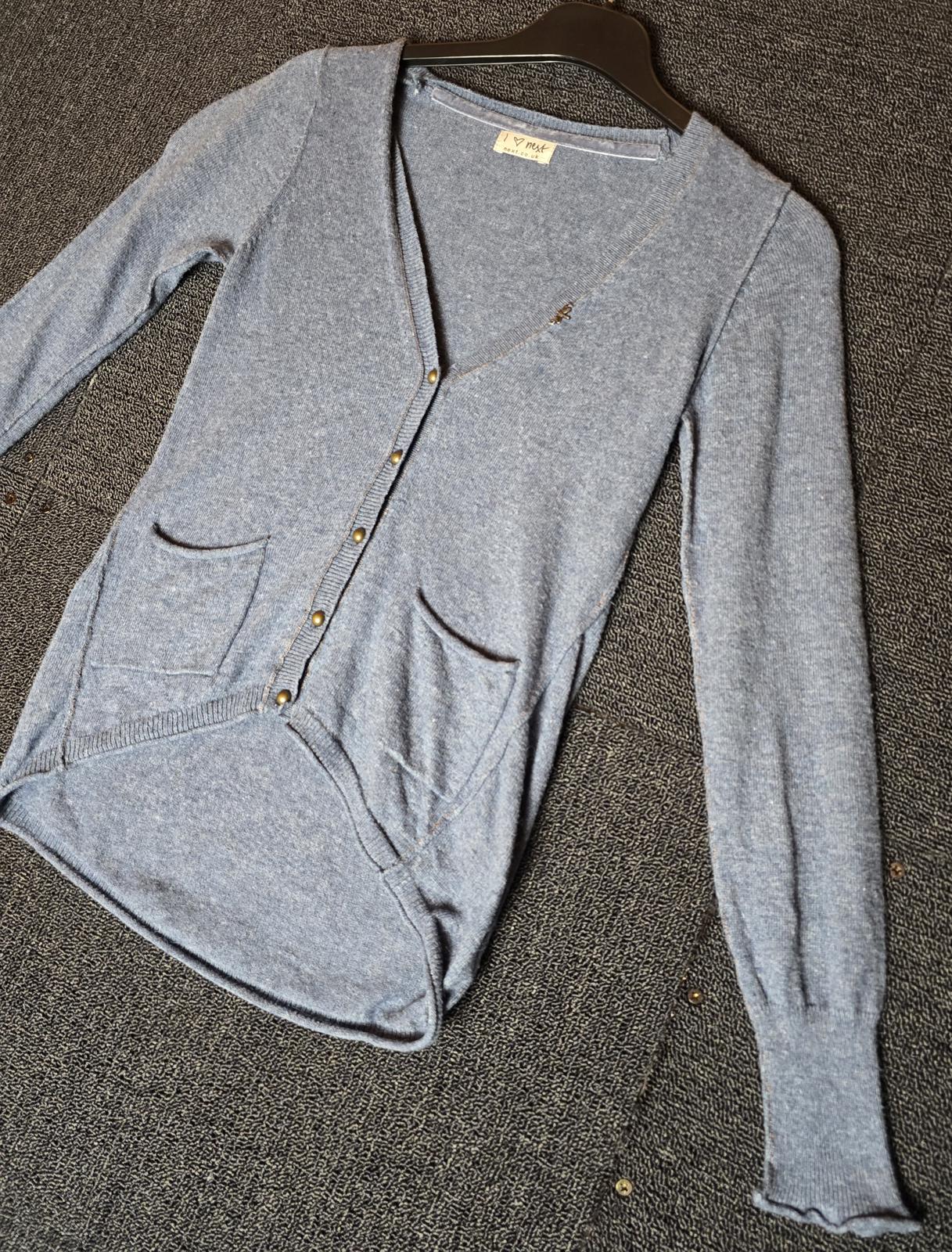 Next Girls Blue Cardigan with Pockets – Age 11 Years – Cotton Blend