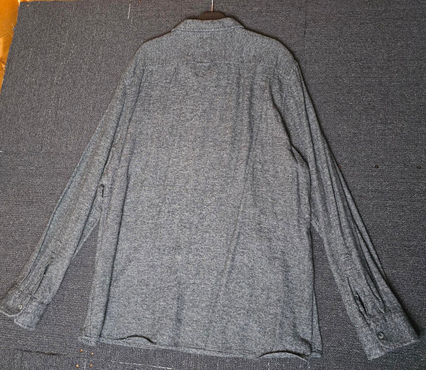 George Men's Dark Grey Heavyweight Cotton Shirt Size 2XL Long Sleeve