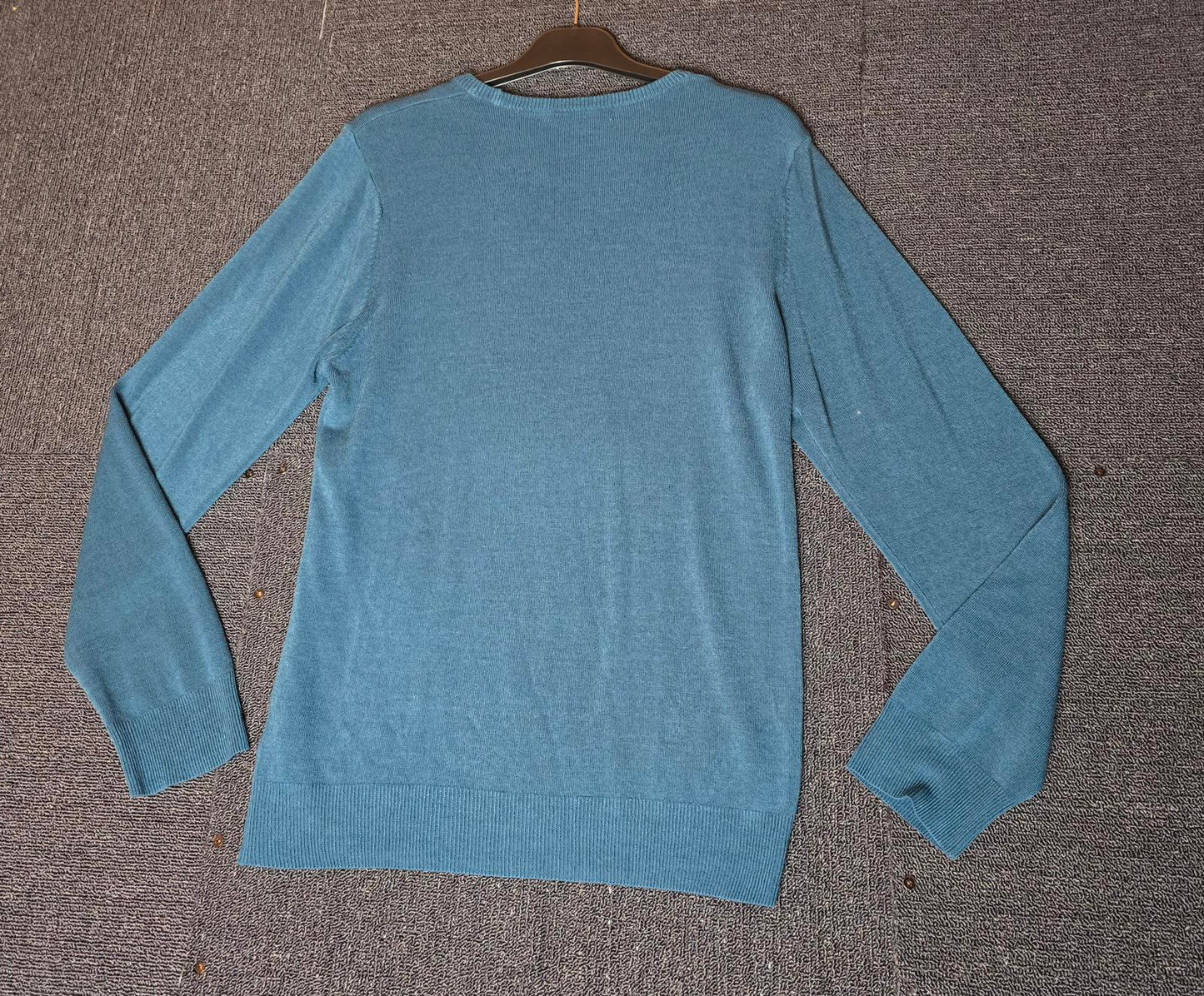 M&S Men's Teal Jumper Size Small Crew Neck Long Sleeve Knitwear