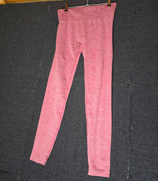 Tu Pink High Waisted Gym Leggings Size 10/12 Long Length