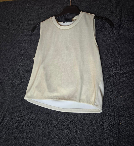 Jolie & Joy Cream Glitter Crop Top Size 12/14 Sleeveless Ribbed