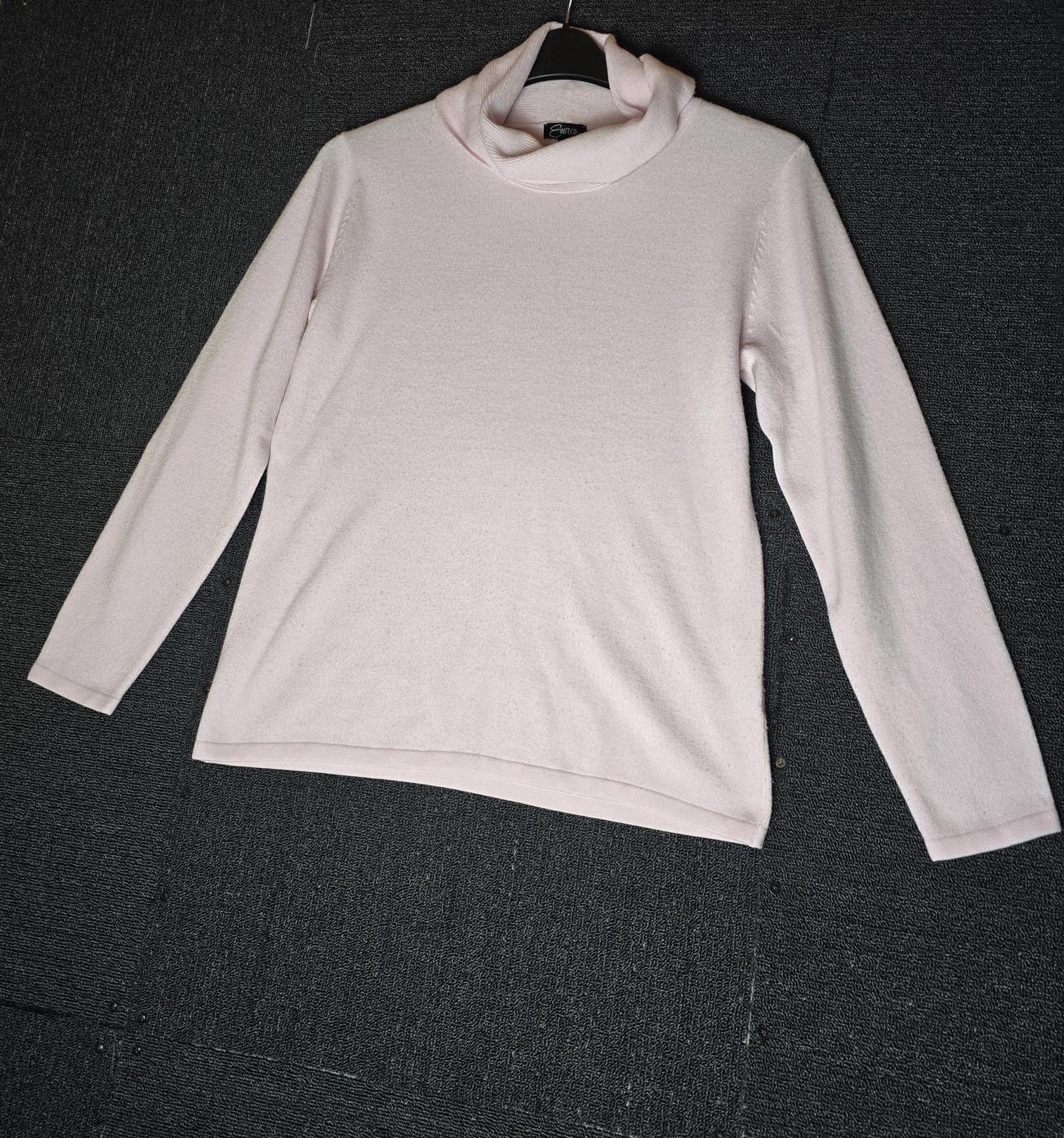 Emreco Light Pink Turtleneck Jumper Size 16 Acrylic Knit