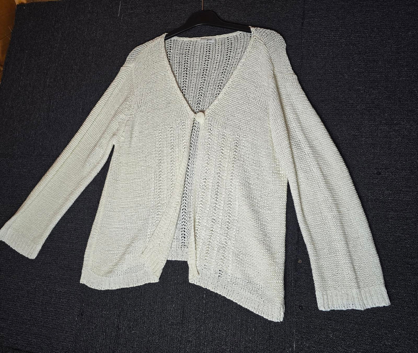 Ethel Austin White Cardigan Size 18 suit 16/18 Crochet Design