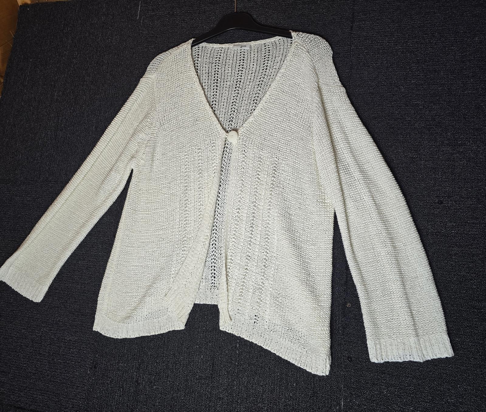 Ethel Austin White Cardigan Size 18 suit 16/18 Crochet Design
