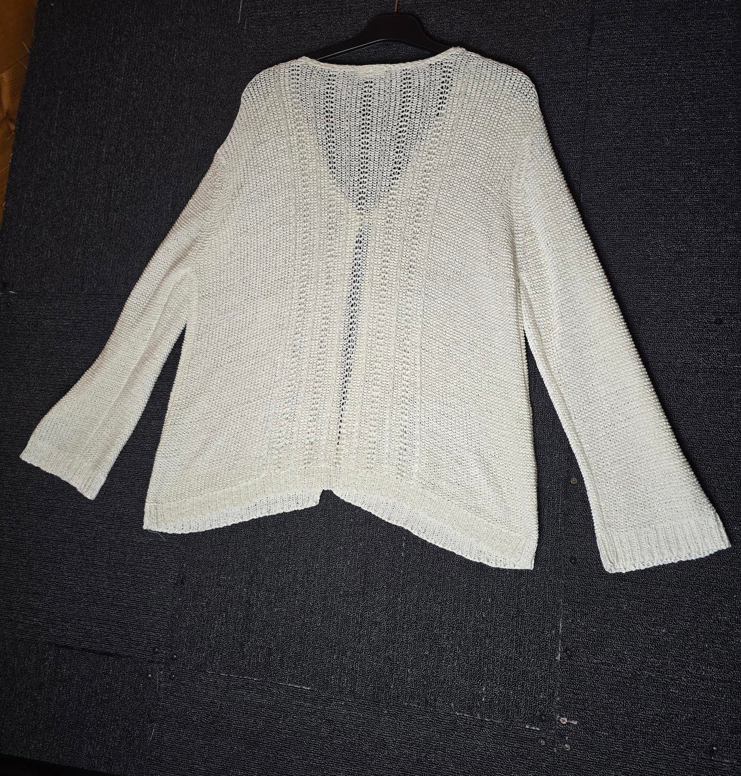 Ethel Austin White Cardigan Size 18 suit 16/18 Crochet Design