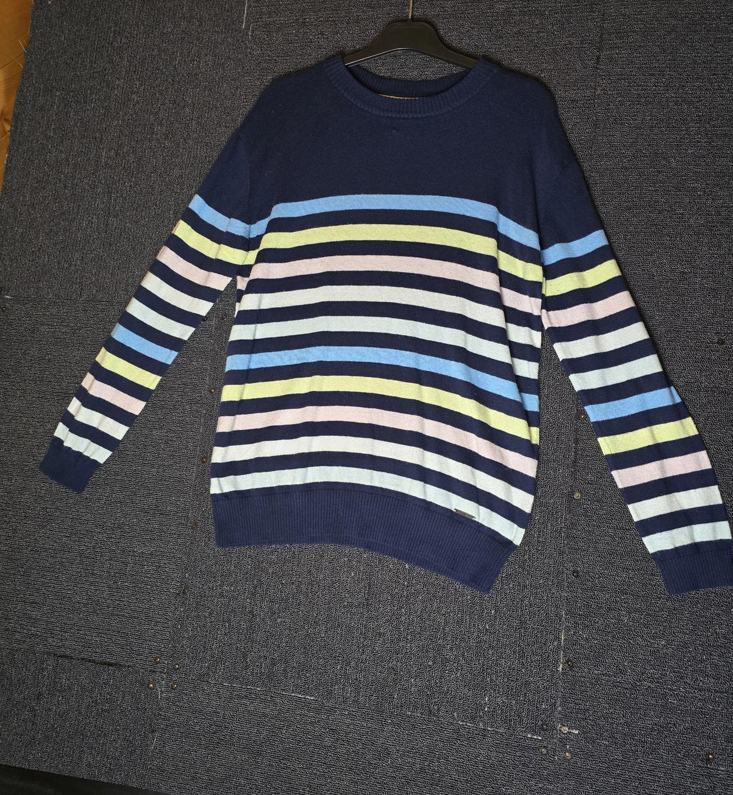 Black & multicoloured striped jumper size 10 Quba & Co