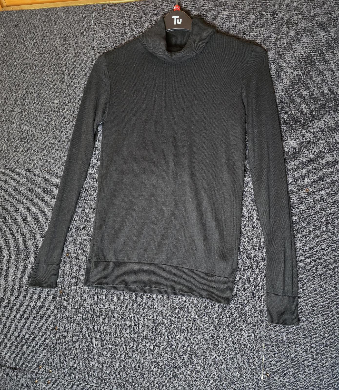 River Island Black Turtleneck Jumper S Size 10 Stretchy Fit