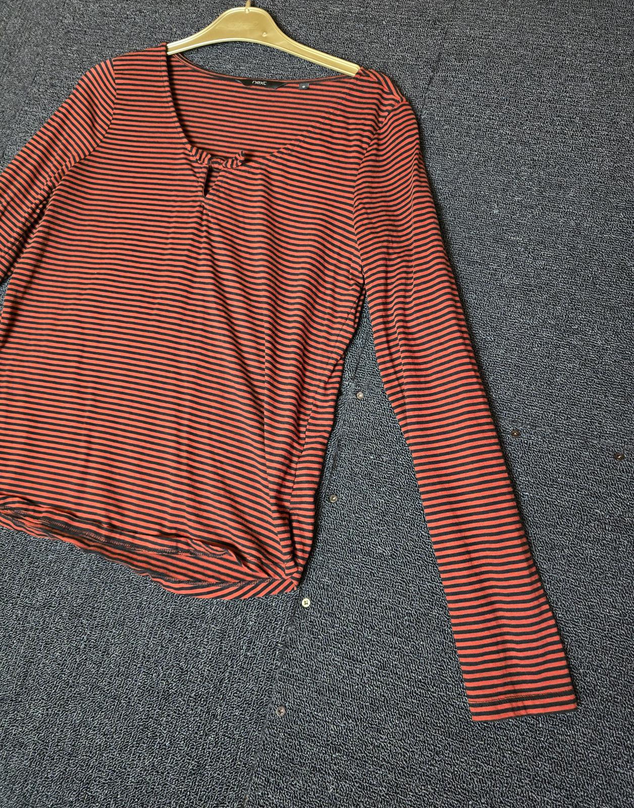 Next orange & black striped long sleeved t-shirt size 10