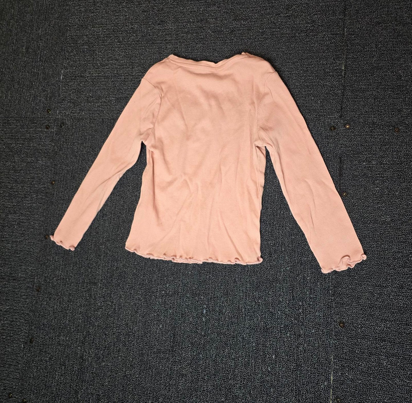 George Pink Ribbed Long Sleeve T-Shirt – Girls 2-3 Years – 97% Cotton