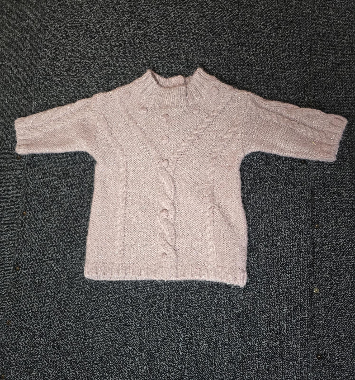 Primark Pink Glitter Jumper Dress – 0–3 Months Girls – Acrylic Blend
