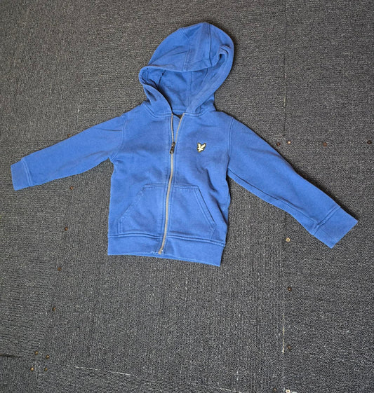 Lyle & Scott boys blue hoodie 24m