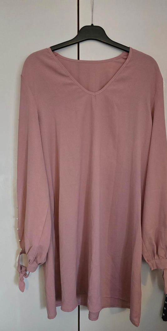 Shein Joress pale pink dress split sleeves XL Size 16