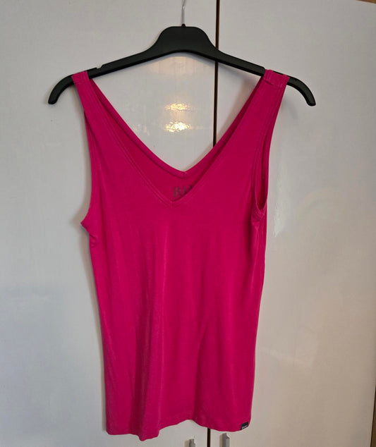 BAM pink v neck vest top size 10