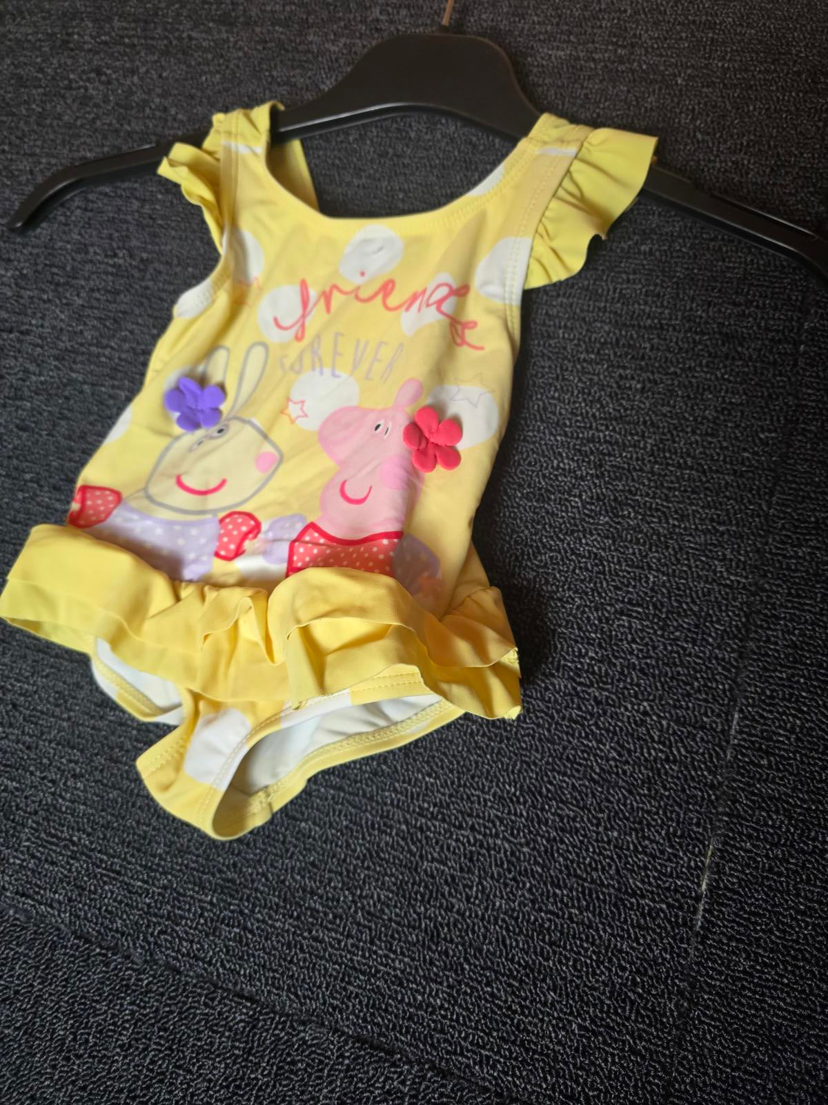 Nutmeg girls Peppa Pig yellow swimming costume age 12-18months
