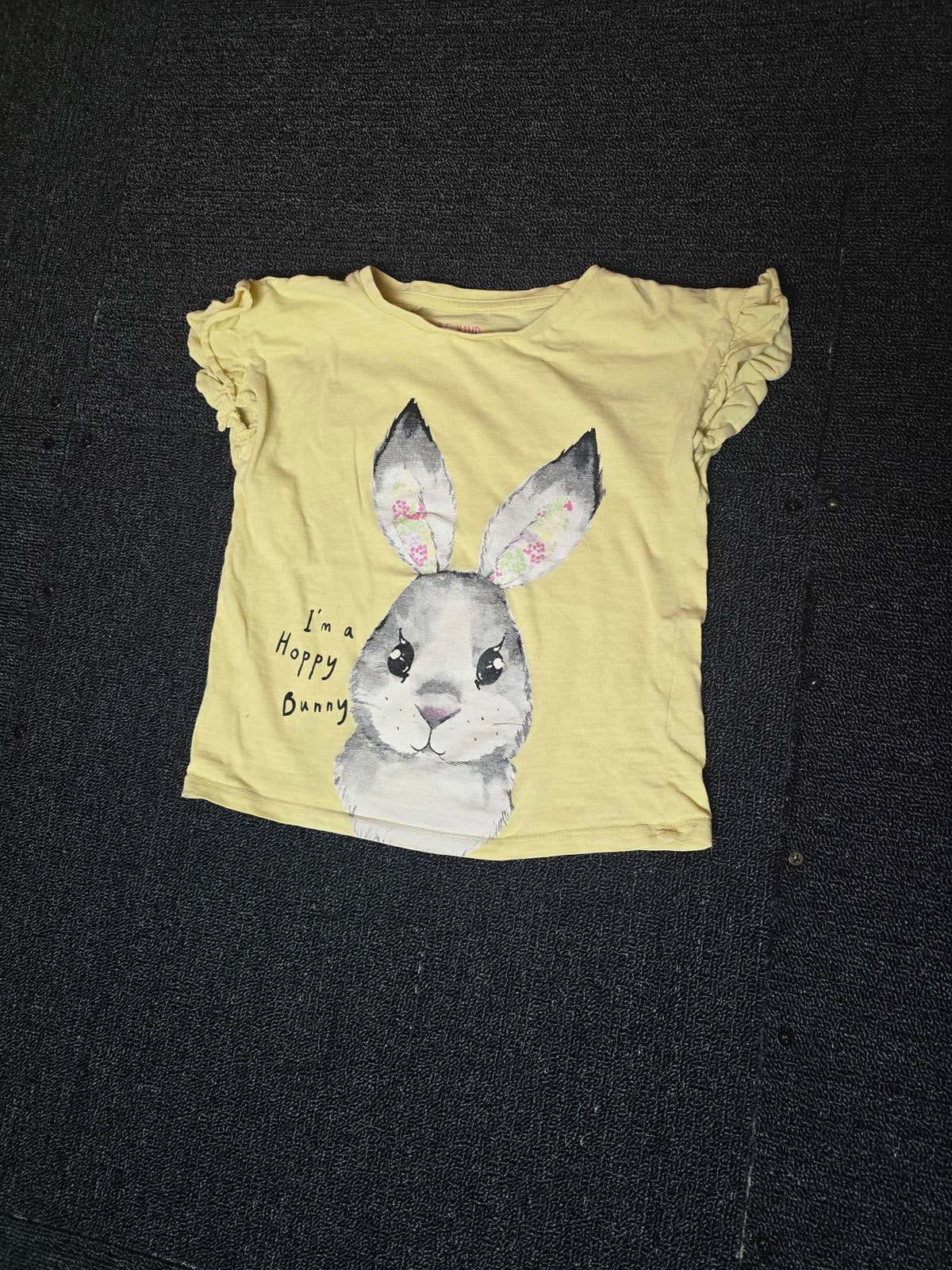 Matalan girls yellow rabbit short sleeved t-shirt 3-4years