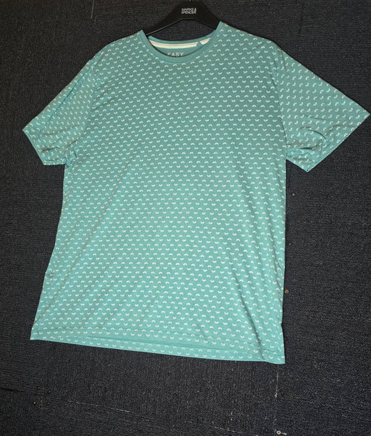 Matalan light green patterned short sleeved t-shirt Mens XL