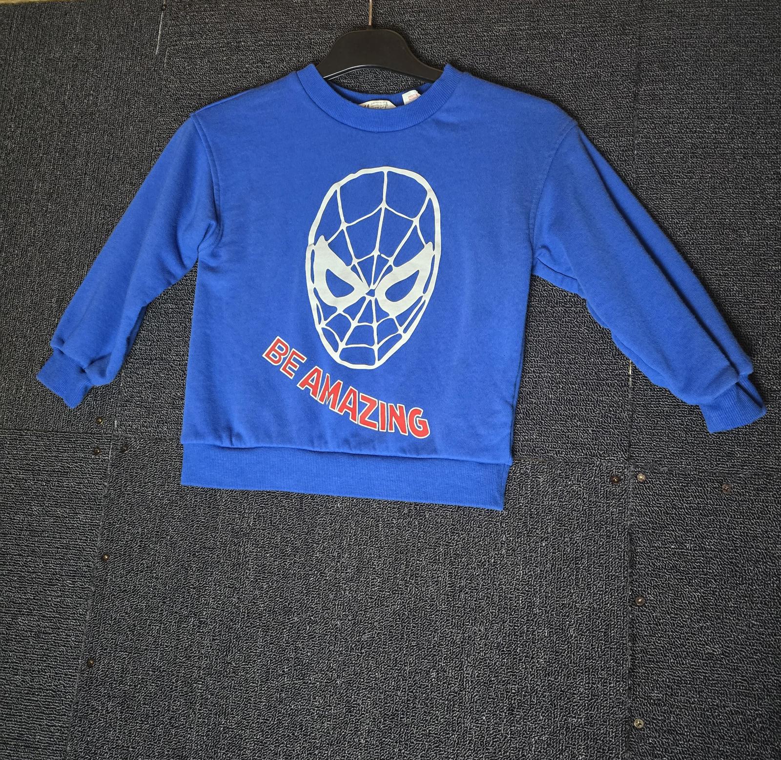 H&M Boys Spiderman Blue Jumper – Age 4-6 Years – Cotton Blend