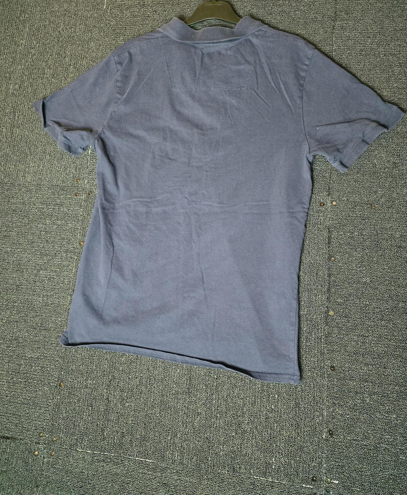 Threadbare navy, burgundy & white short sleeved polo top size L