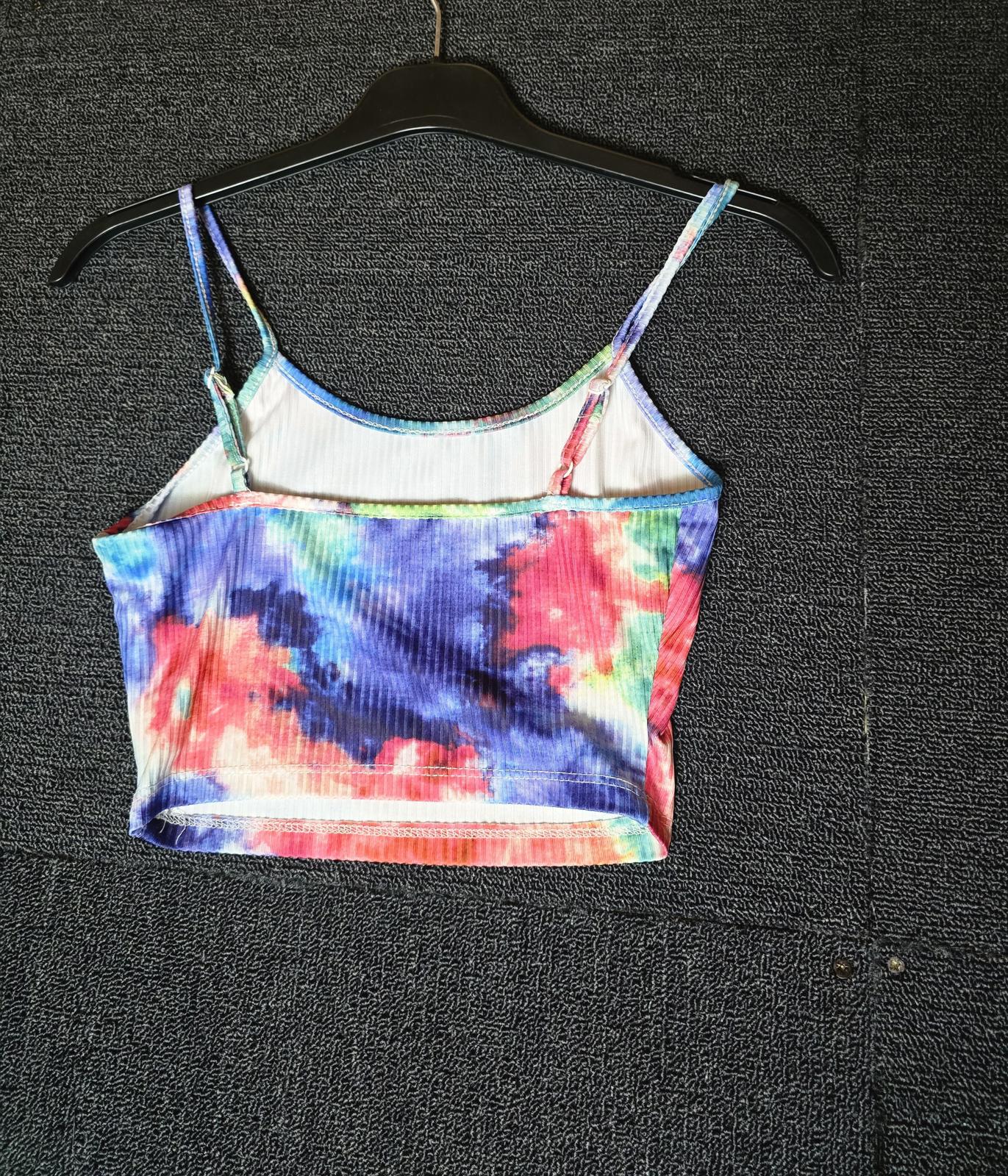 Shein multicoloured tyedye crop top XS Size 6-8