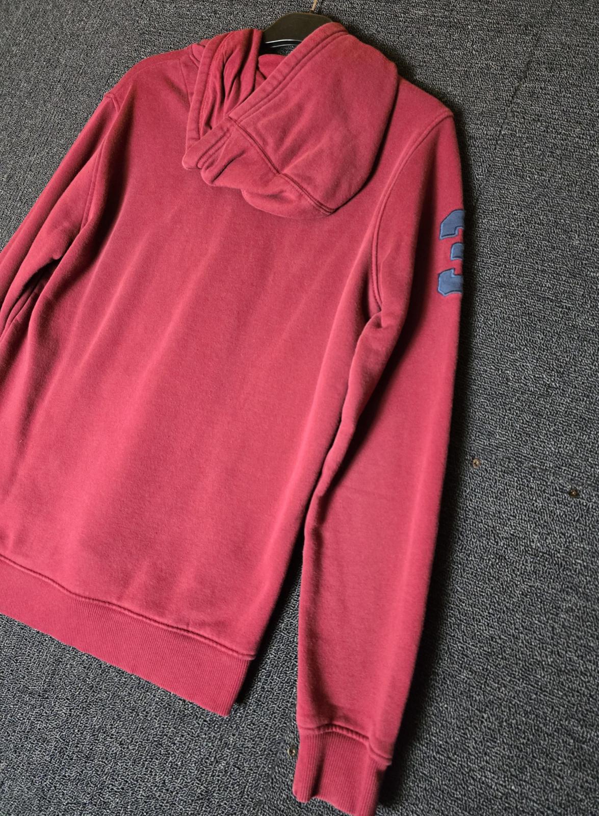 Mens U.S Polo Assn burgundy red hoodie pocket size small