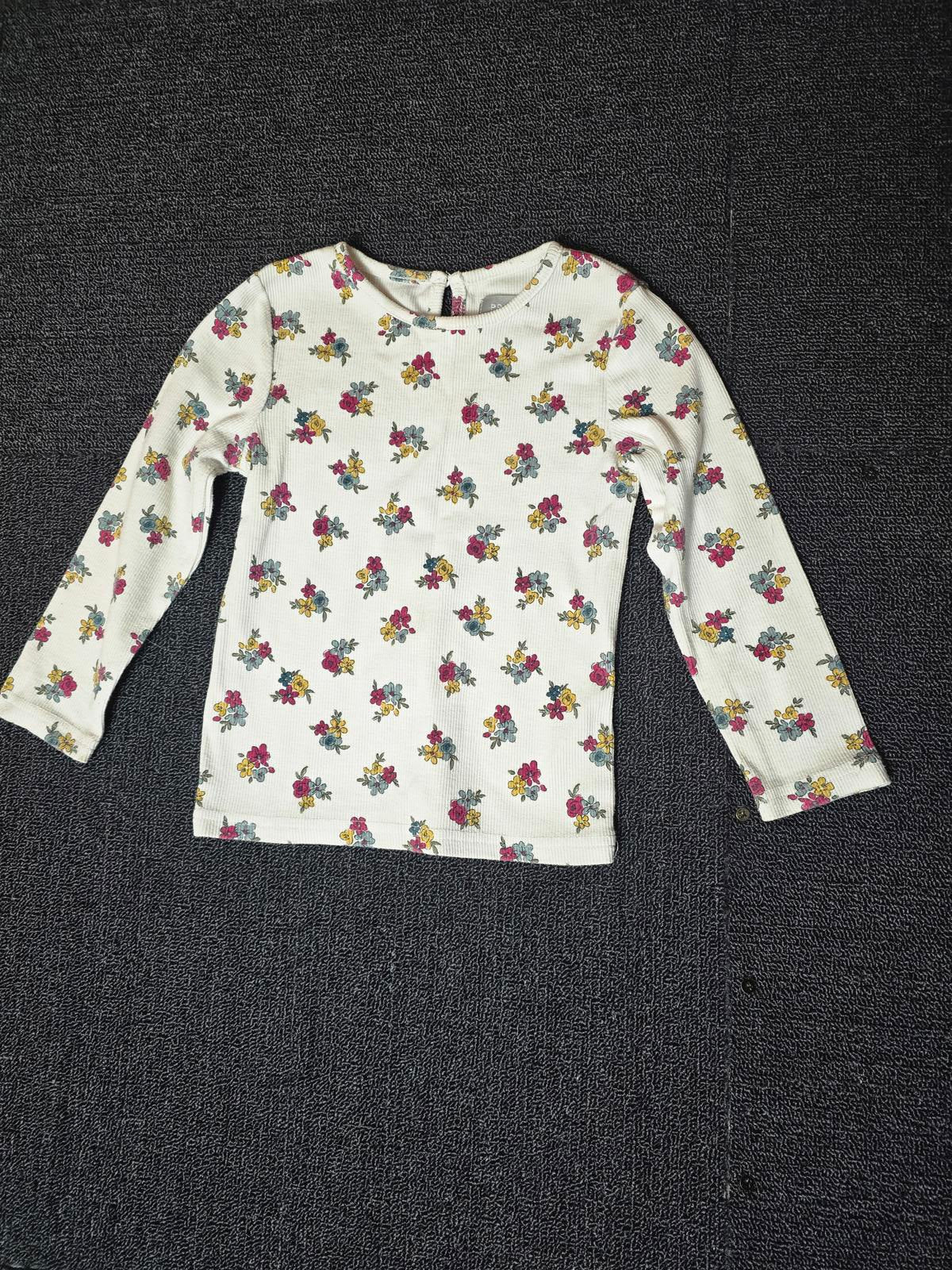 Primark white floral long sleeved tshirt girls 24-36m