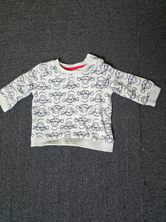George boys grey tigger jumper 3-6months