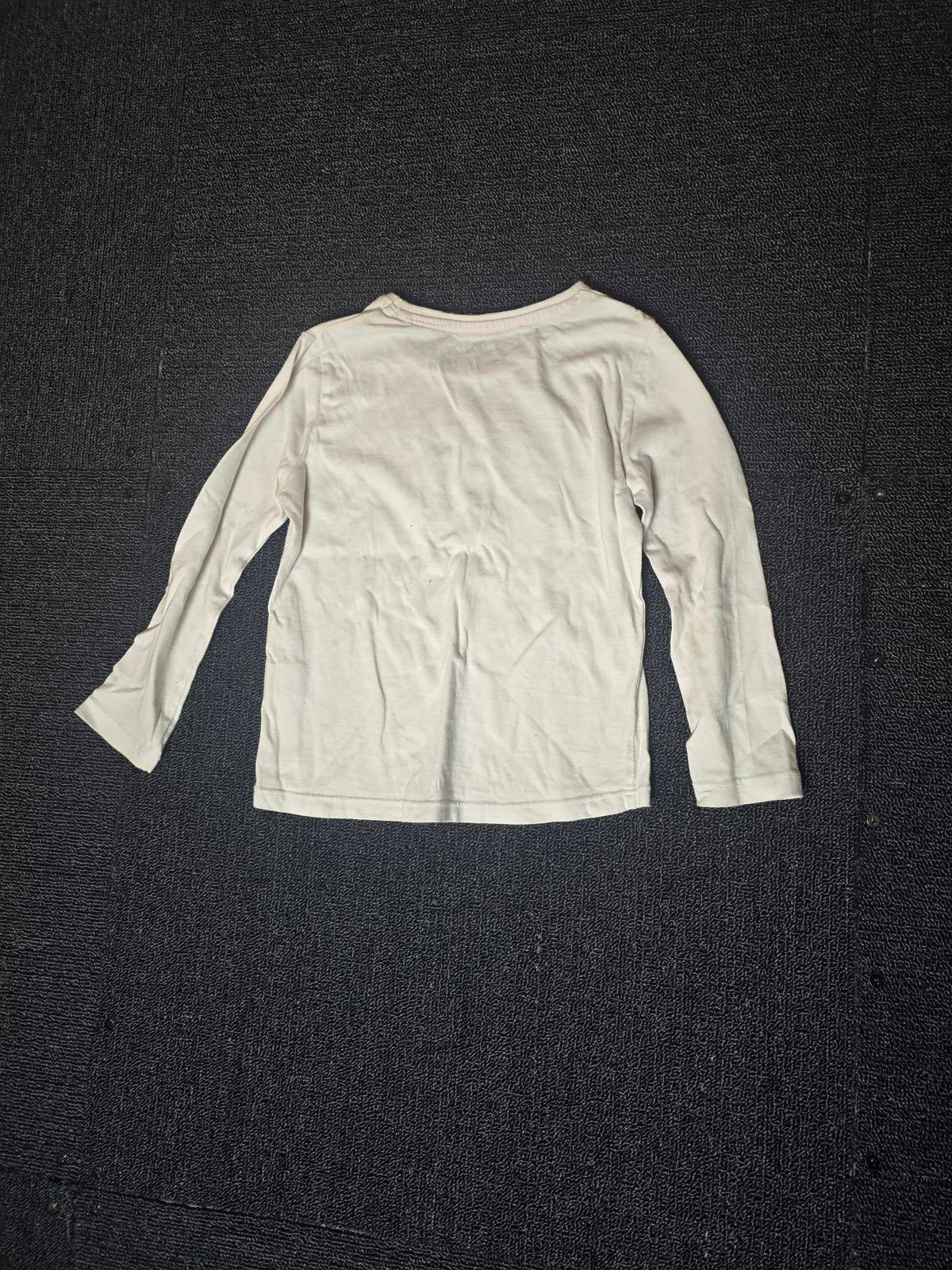 Primark girls butterfly white t-shirt 2-3years