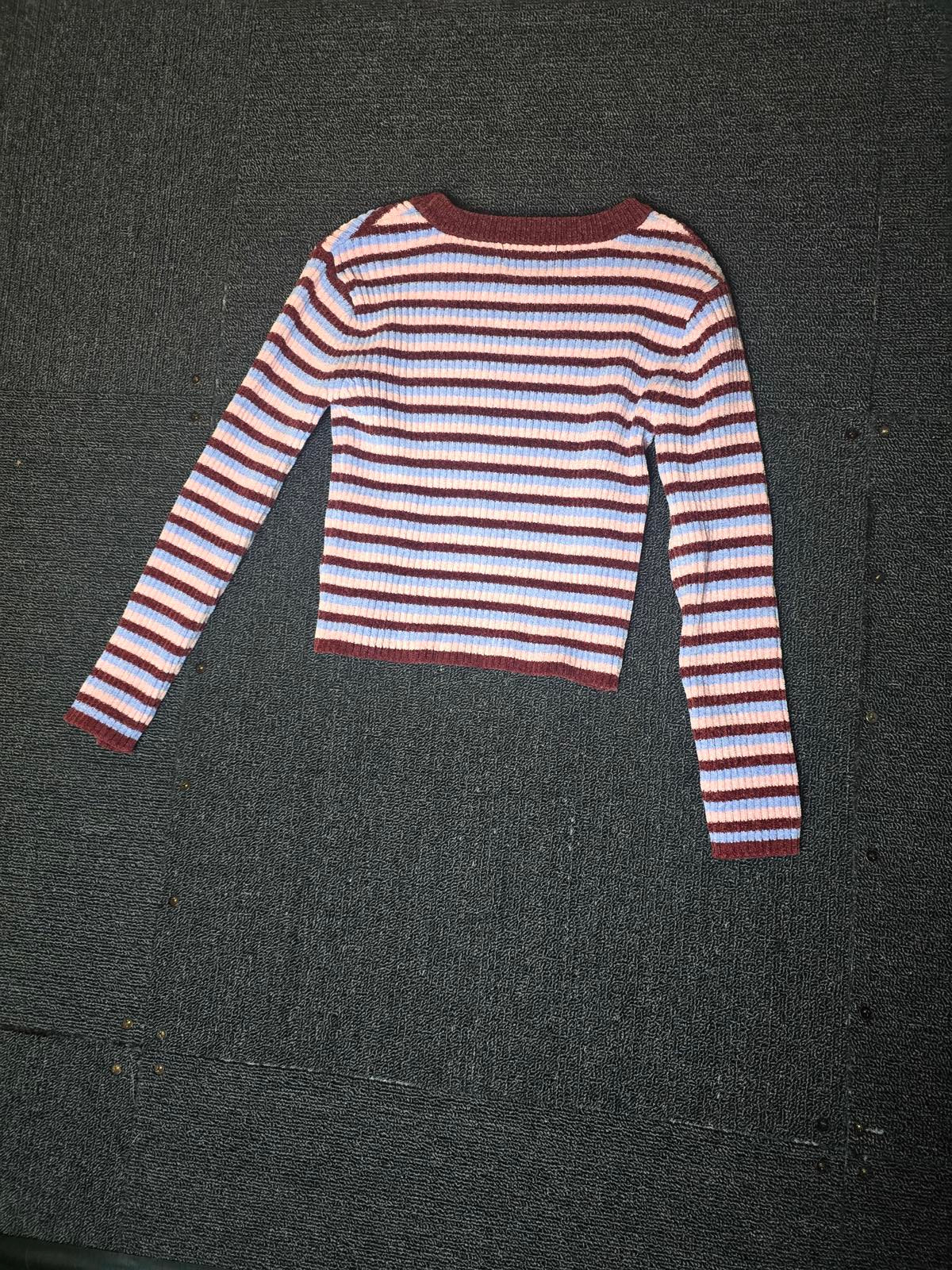 Primark blue & pink striped jumper 5-6years girls