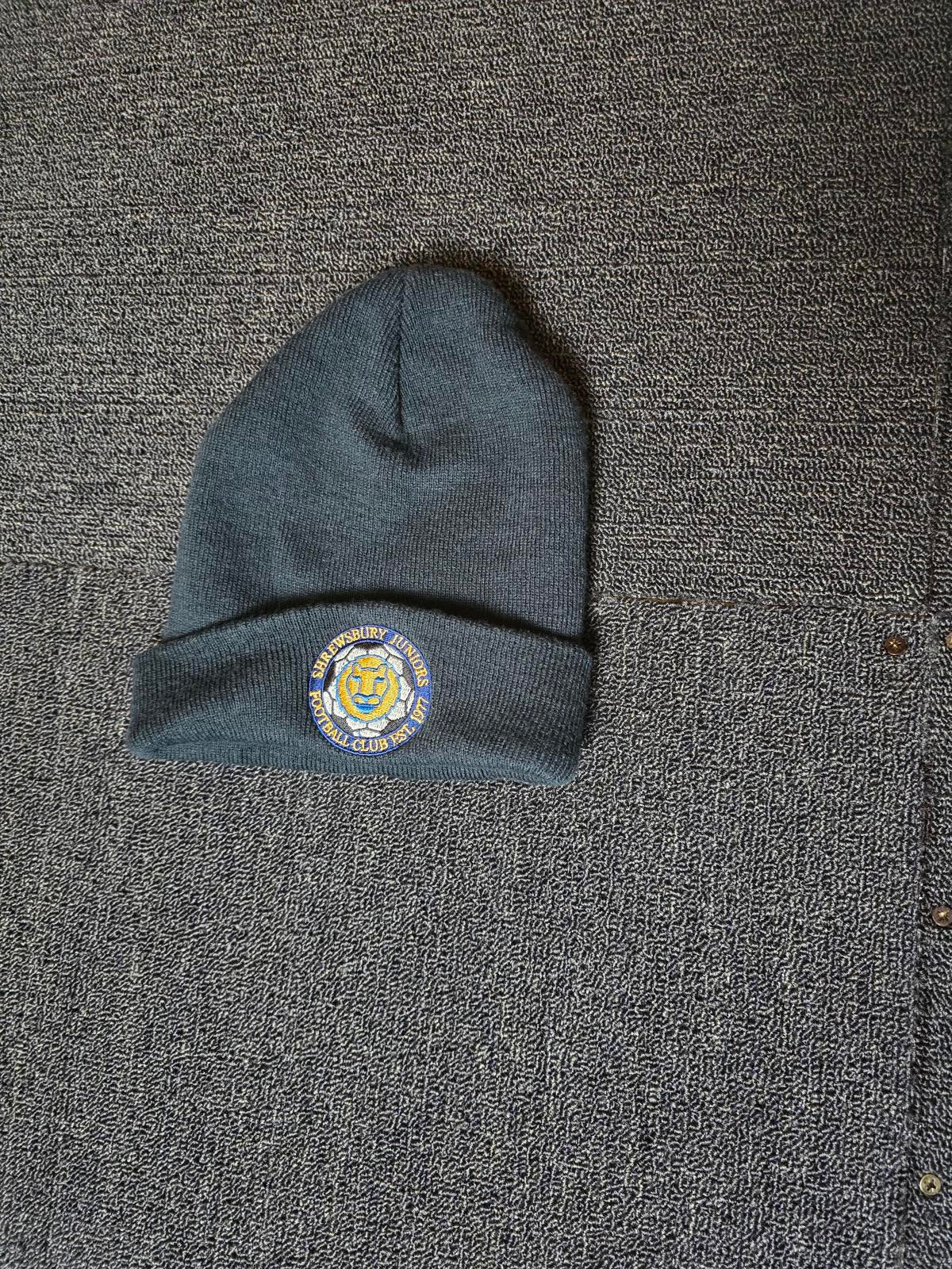 Shrewsbury Town Football club juniors navy beanie hat one size
