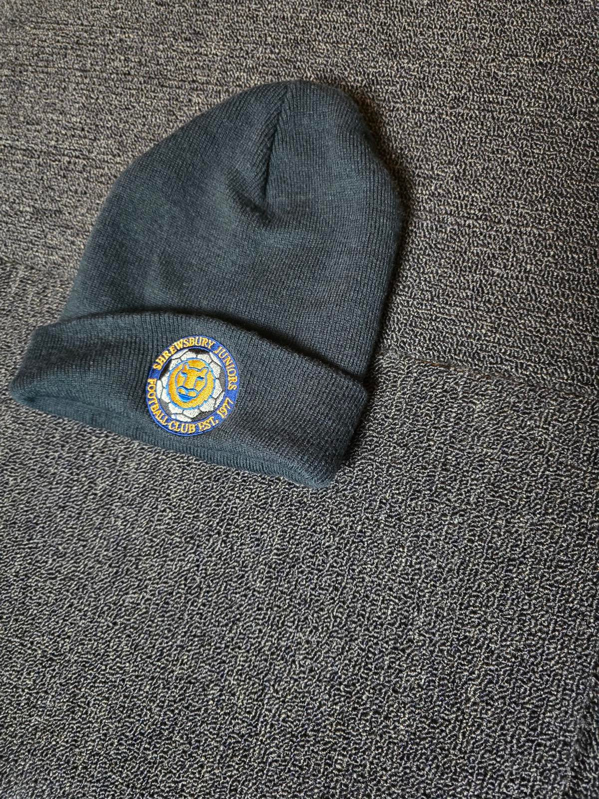 Shrewsbury Town Football club juniors navy beanie hat one size