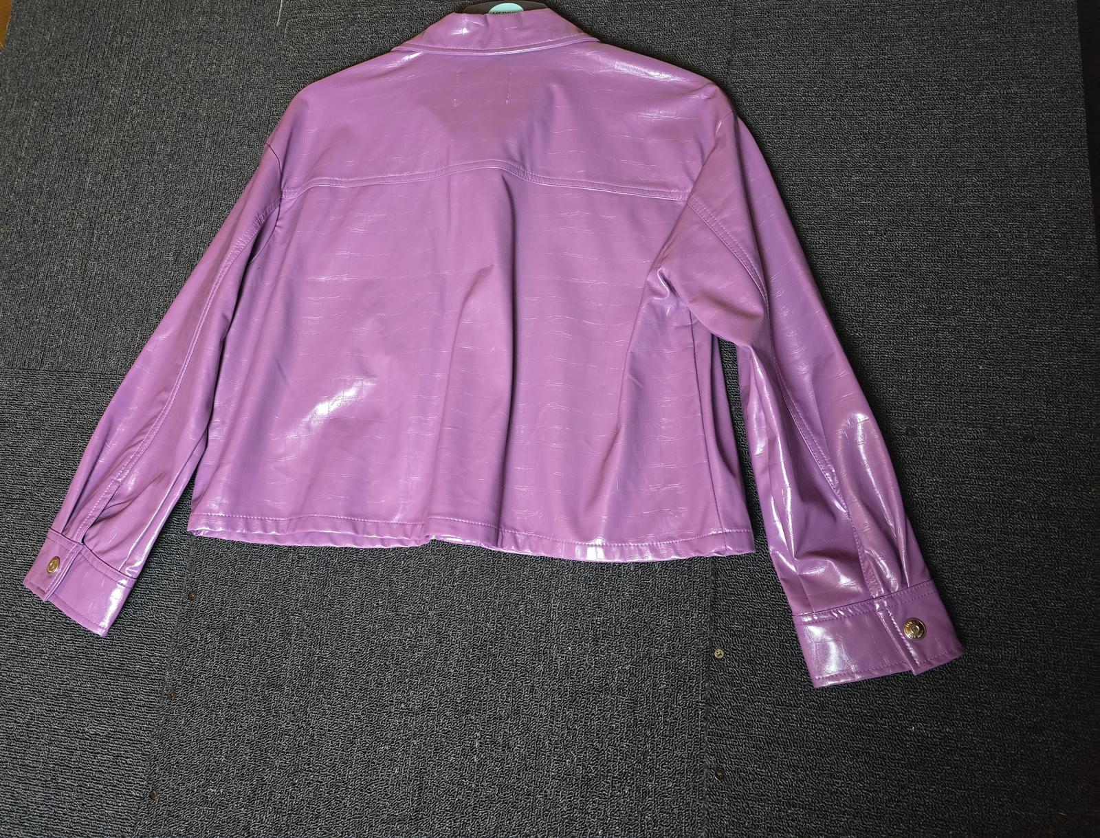 ONLY lilac faux leather jacket box cropped fit M size 12/14