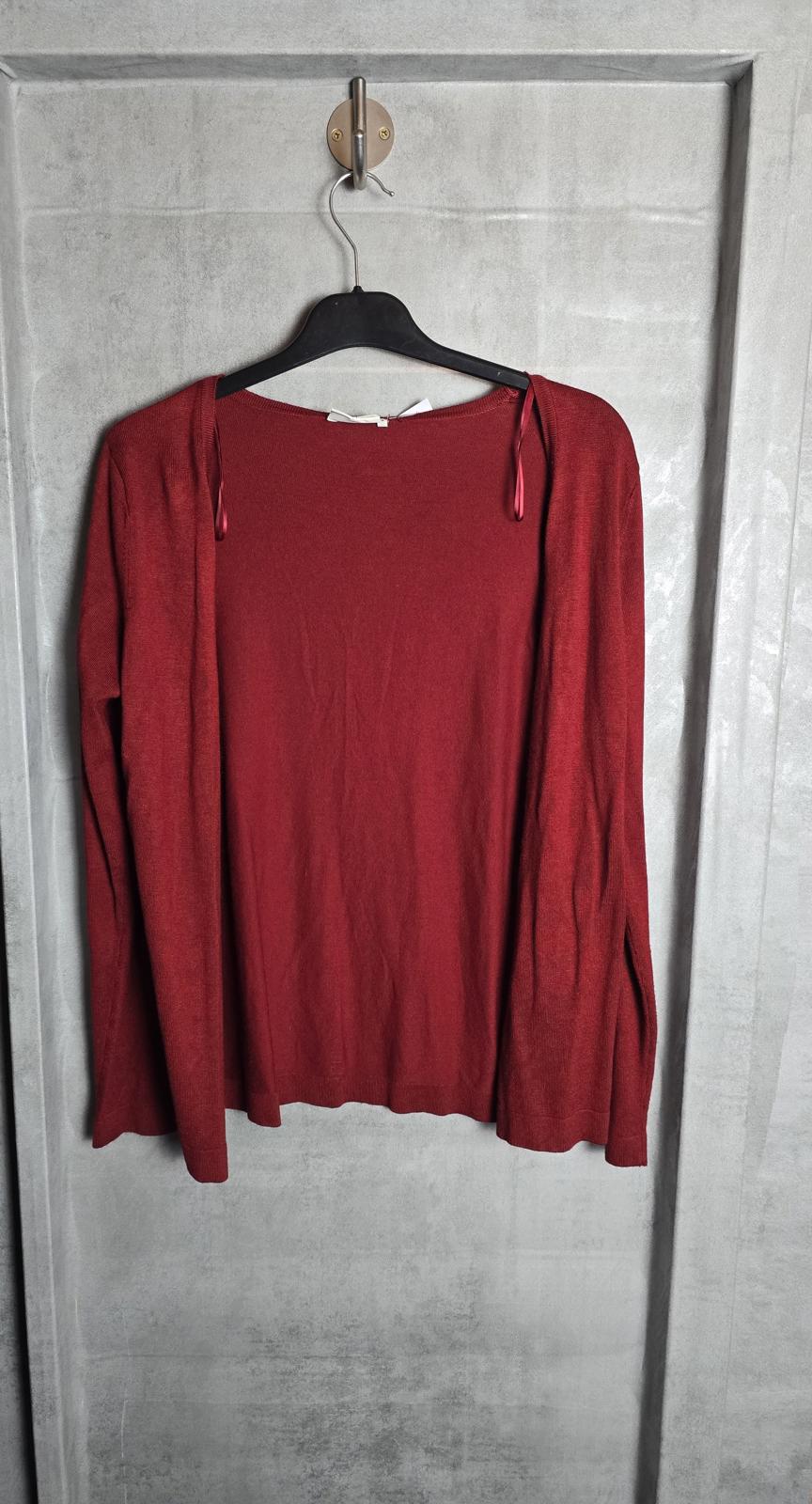 Kaffe red open long sleeved cardigan size 10/12