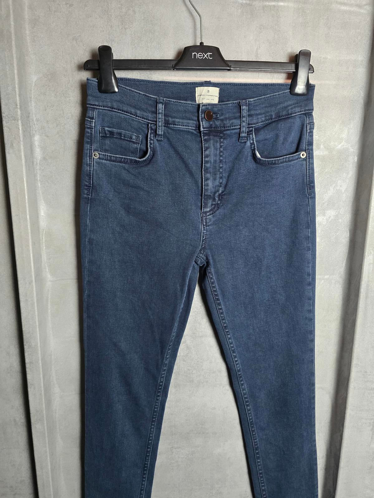 French Connection blue skinny jeans high waist size 10
