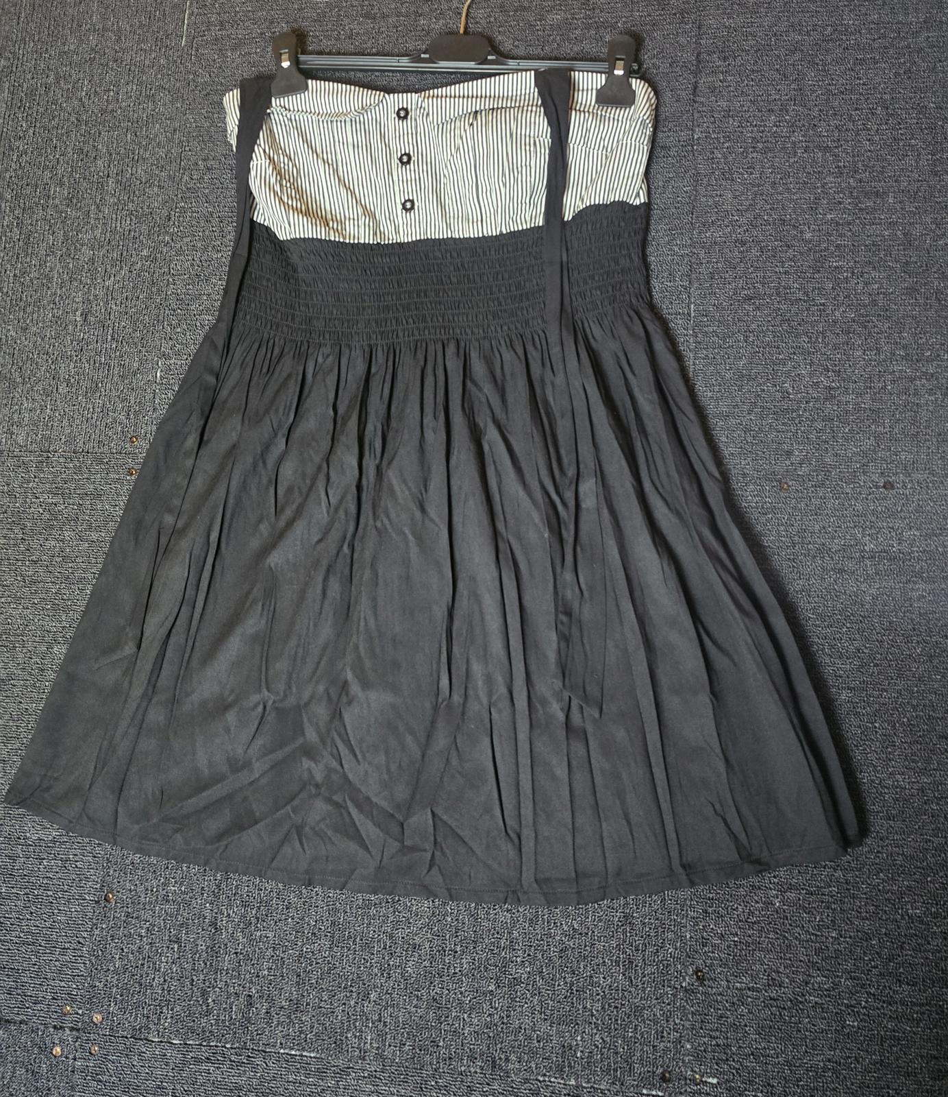 Y2k New Look black & white halterneck shirt design mini dress size 16