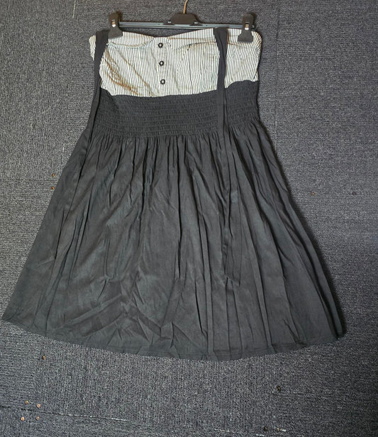 Y2k New Look black & white halterneck shirt design mini dress size 16