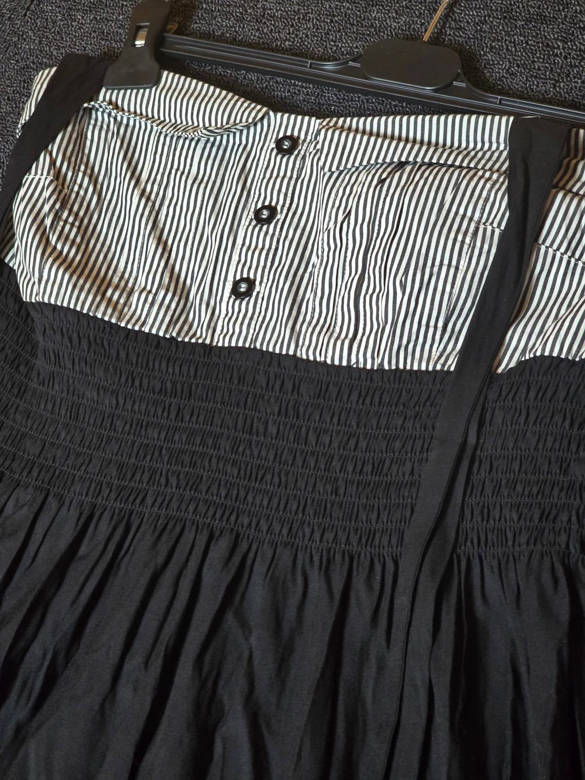 Y2k New Look black & white halterneck shirt design mini dress size 16