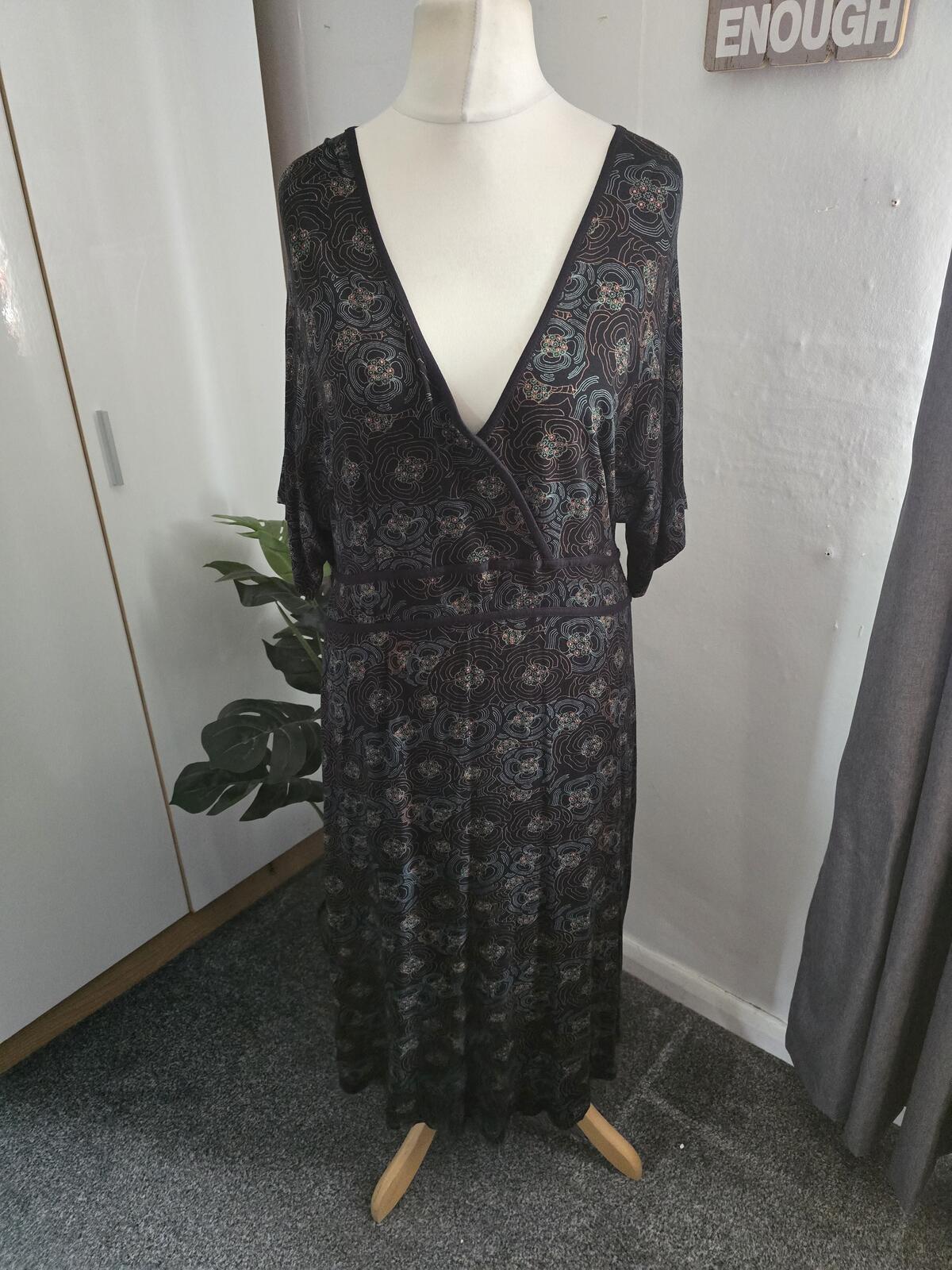 Rare Y2K 2005 Next Vintage Maternity Midi Dress - Size 18 Boho Vibe