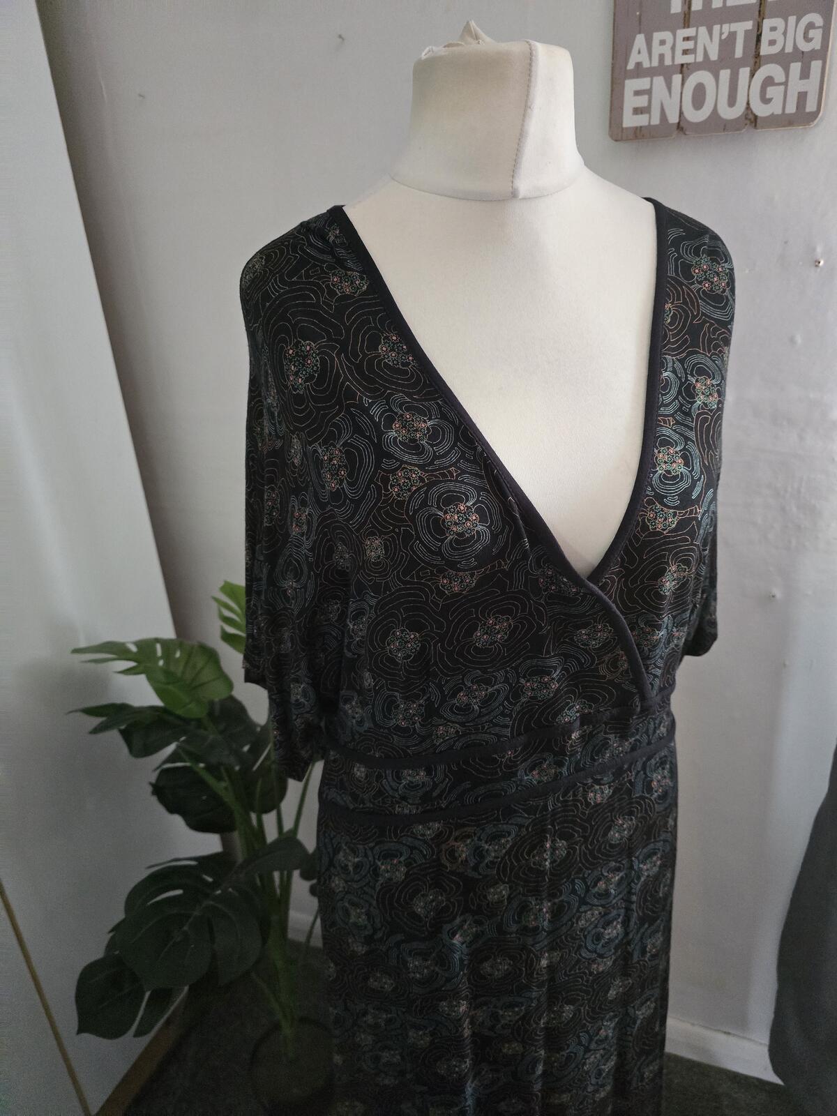 Rare Y2K 2005 Next Vintage Maternity Midi Dress - Size 18 Boho Vibe