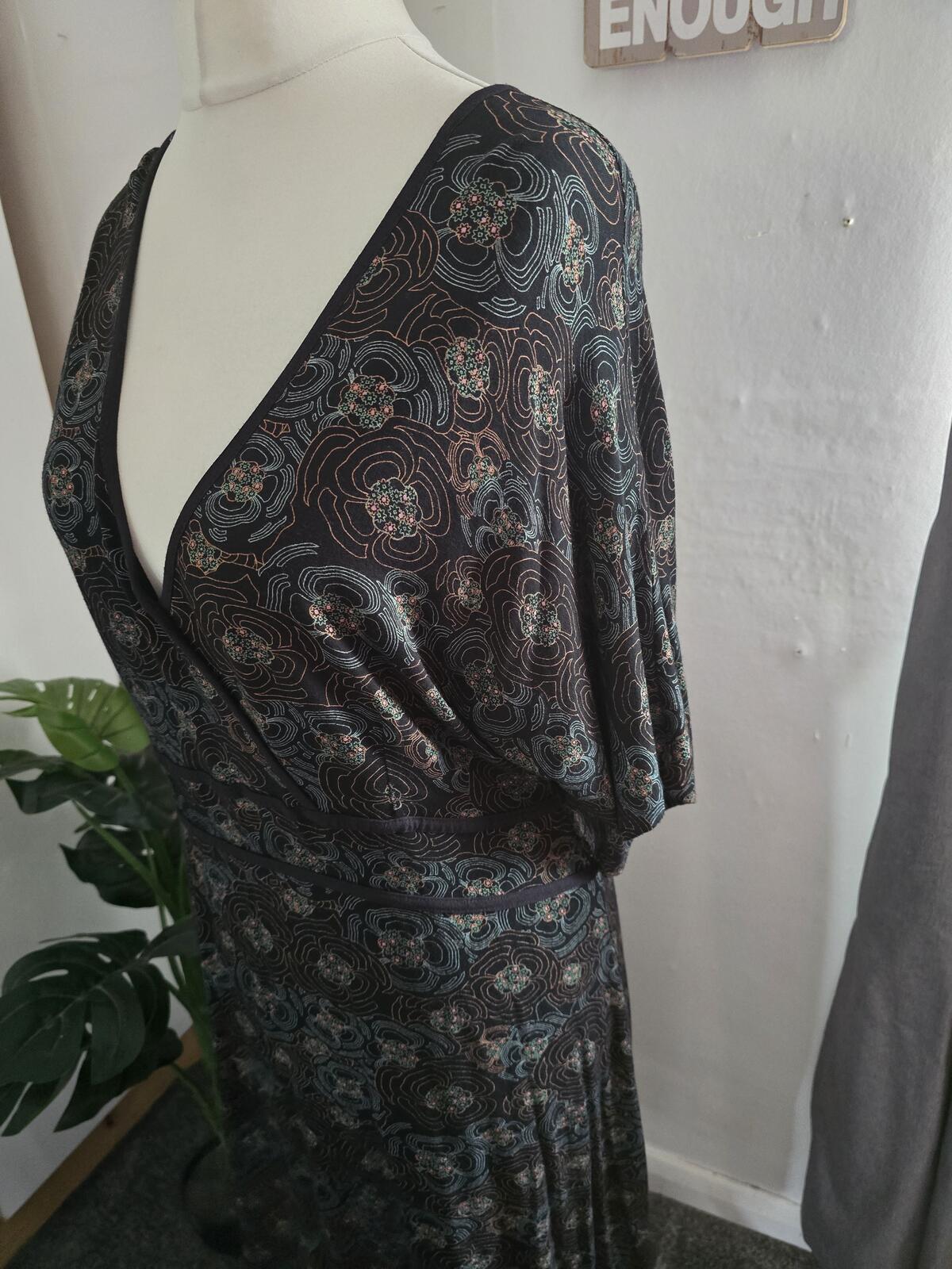 Rare Y2K 2005 Next Vintage Maternity Midi Dress - Size 18 Boho Vibe