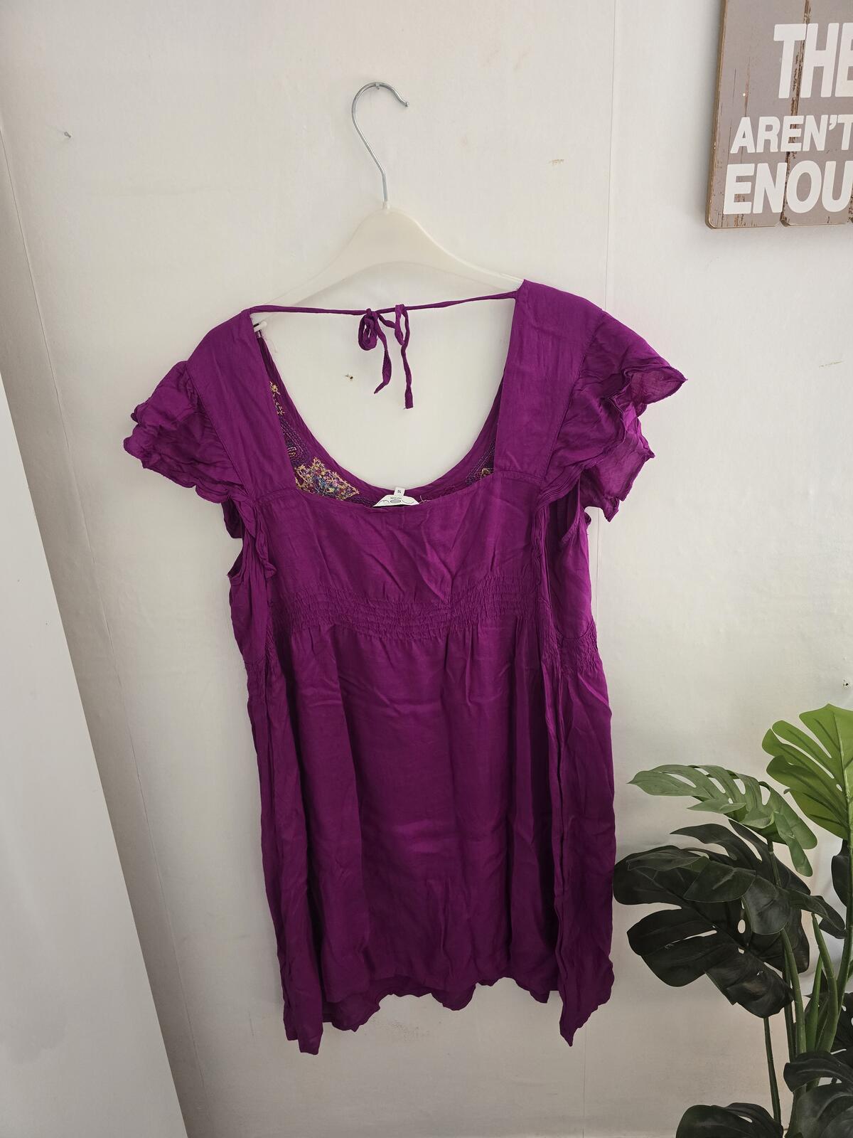 New Look Y2K Purple Sequin and Gem Dress Size 16