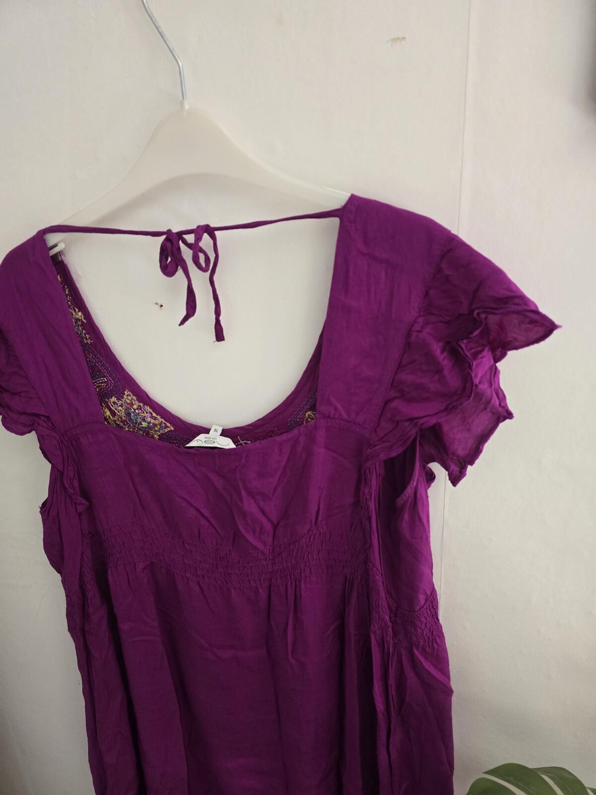 New Look Y2K Purple Sequin and Gem Dress Size 16