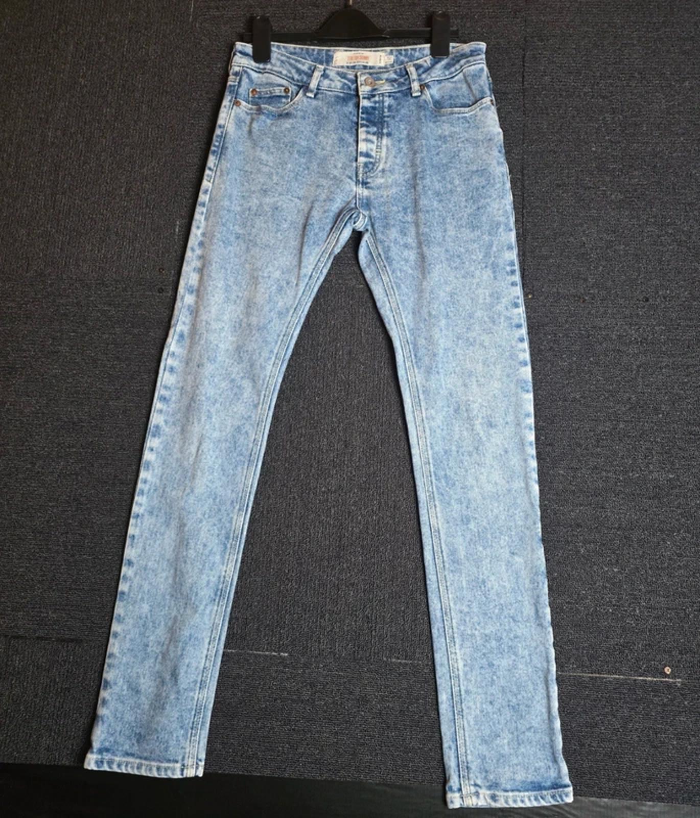 Topman Blue Wash Skinny Jeans Size W30 Regular Stretch Cotton