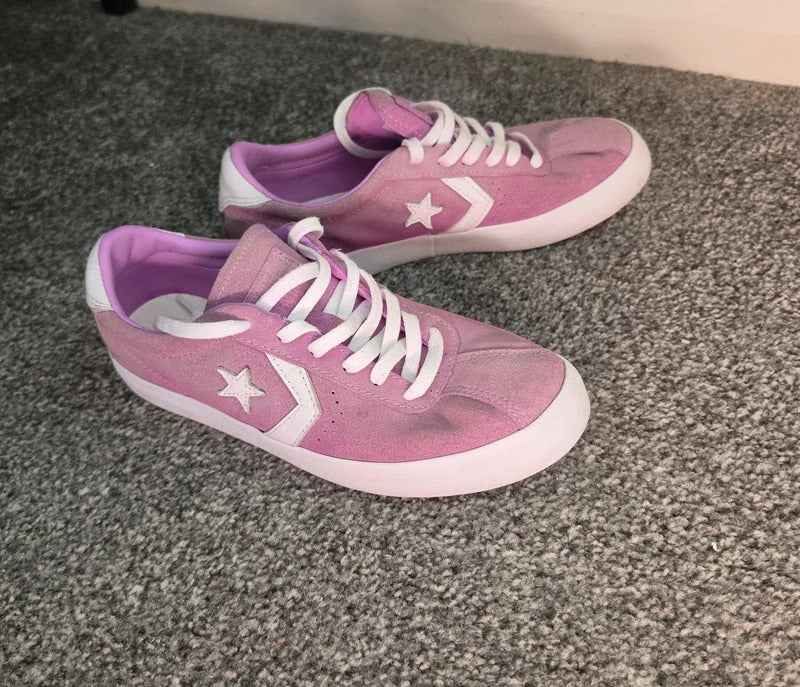 Converse Lilac Low Top Lace Up Canvas Trainers Sneakers Size 4