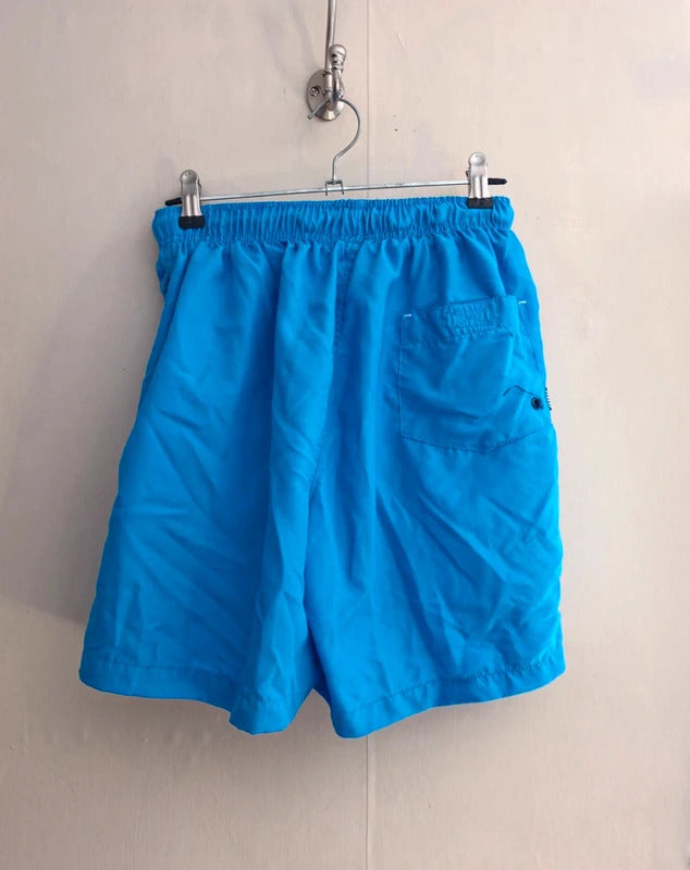 F&F Boys Blue Elasticated Drawstring Swim Shorts / Trunks Size Small (12+ Yrs)