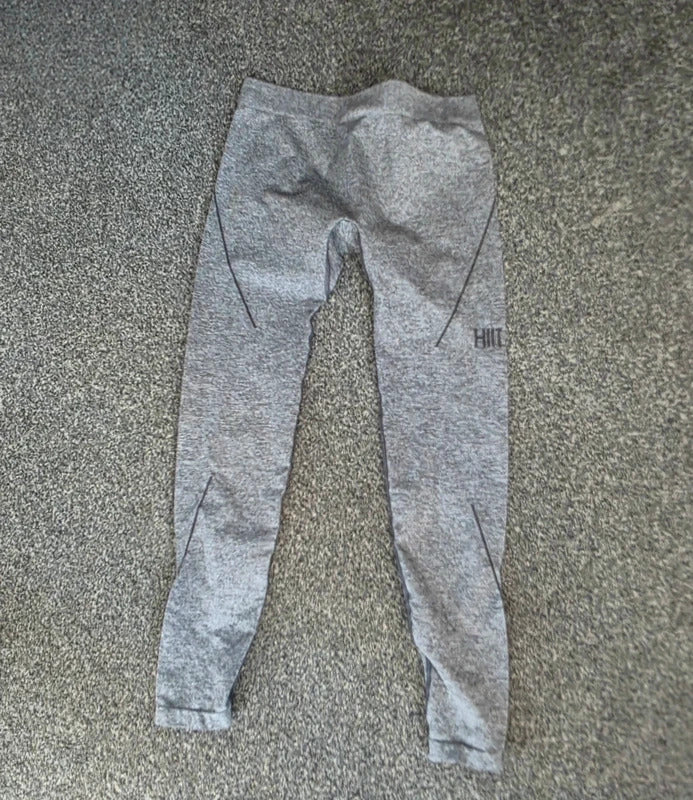 HIIT Grey High Waisted Bodyfit Gym Leggings Small Size 6-8 NWT